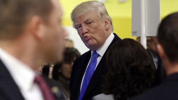 Donald Trump en un colegio electoral de Nueva York. - Sputnik Mundo