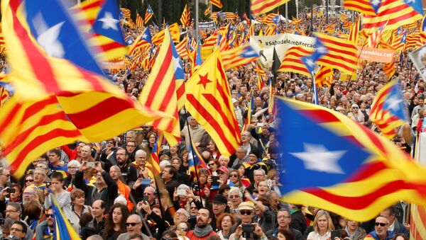 Las manifestaciones en Cataluña - Sputnik Mundo