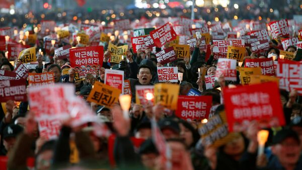 Las protestas en Seul - Sputnik Mundo