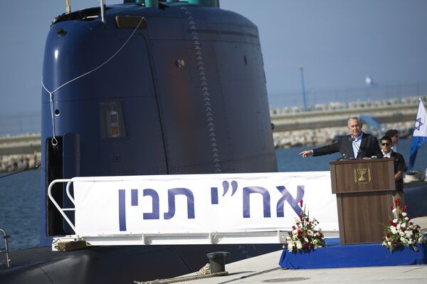 Benjamín Netanyahu acude al acto de entrega del primer submarino Dolphin el 23 de septiembre de 2014 Benjamín Netanyahu acude al acto de entrega del primer submarino Dolphin el 23 de septiembre de 2014 - Sputnik Mundo