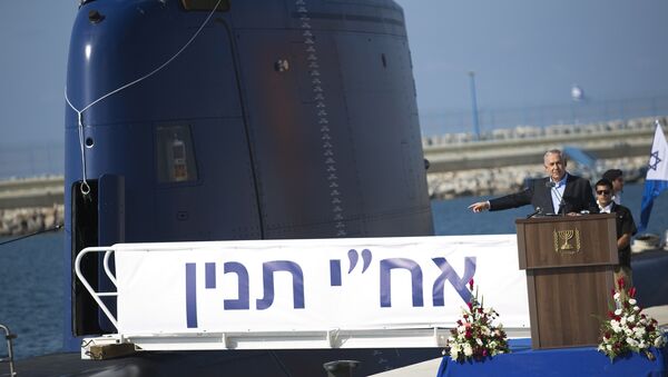 Benjamín Netanyahu acude al acto de entrega del primer submarino Dolphin el 23 de septiembre de 2014 - Sputnik Mundo