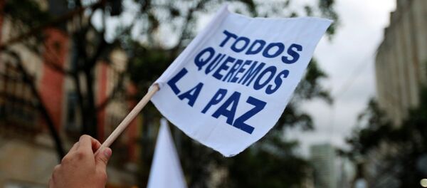 Una manifestación en apoyo de la firma del nuevo acuerdo de paz entre el Gobierno de Colombia y las FARC Una manifestación en apoyo de la firma del nuevo acuerdo de paz entre el Gobierno de Colombia y las FARC - Sputnik Mundo