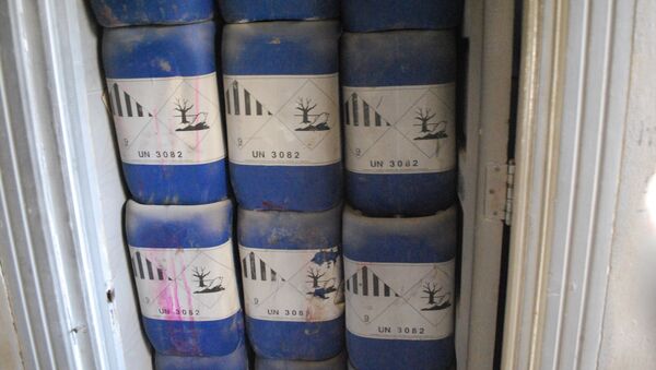 Fábrica de armas químicas de los radicales en Alepo (archivo) - Sputnik Mundo