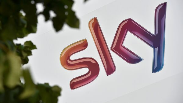 File photo of a Sky logo at the company's UK headquarters in west London - Sputnik Mundo
