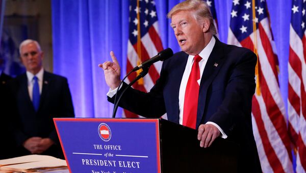Presidente electo de EEUU, Donald Trump, durante su rueda de prensa - Sputnik Mundo