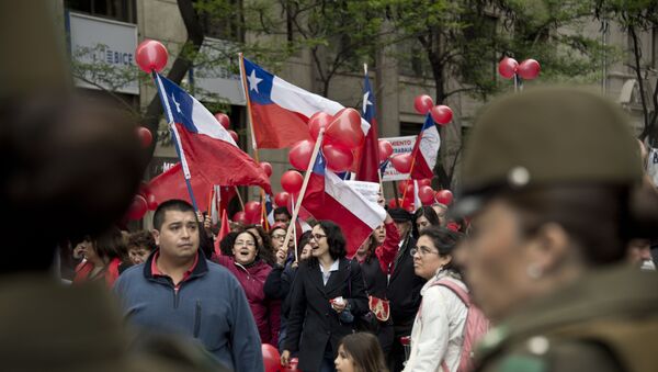 Una huelga de trabajadores en Chile (archivo) - Sputnik Mundo