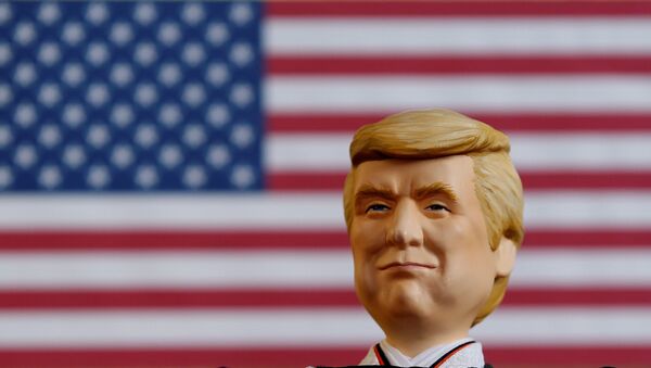 Un muñeco que representa a Donald Trump, presidente de EEUU - Sputnik Mundo