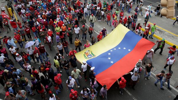 Una marcha progubernamental en Caracas, Venezuela - Sputnik Mundo