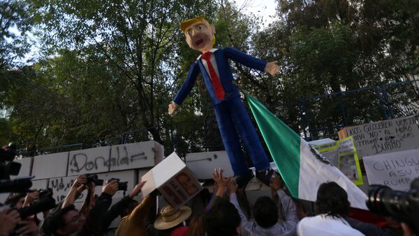 Protesta contra la investidura de Trump en México - Sputnik Mundo