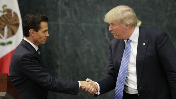 El presidente de EEUU, Donald Trump, y su homólogo mexicano, Enrique Peña Nieto (archivo) - Sputnik Mundo
