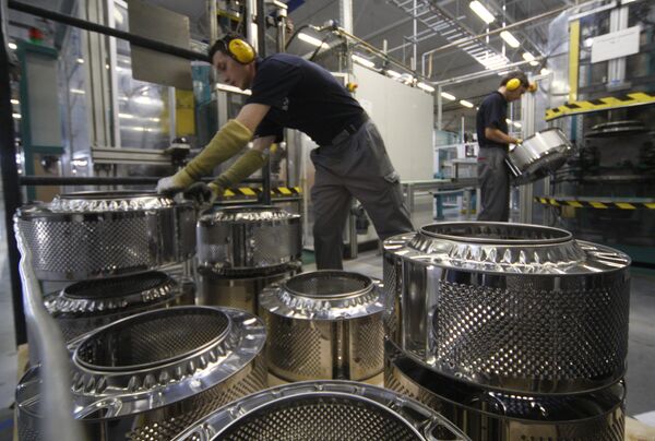Fábrica de lavadoras en San Petersburgo, Rusia Fábrica de lavadoras en San Petersburgo, Rusia - Sputnik Mundo