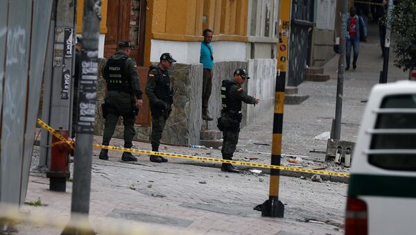 Lugar de explosión en Bogotá, Colombia - Sputnik Mundo