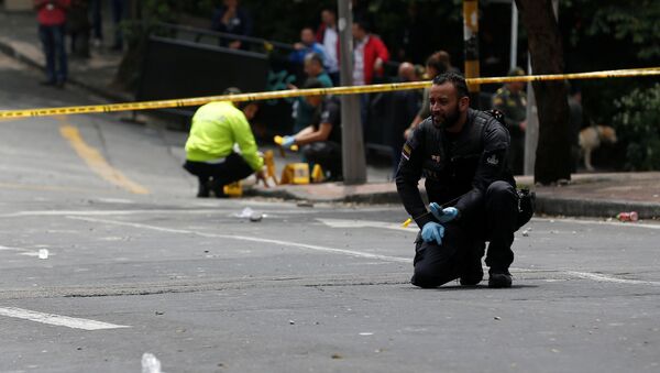 Lugar del atentado en Bogotá - Sputnik Mundo
