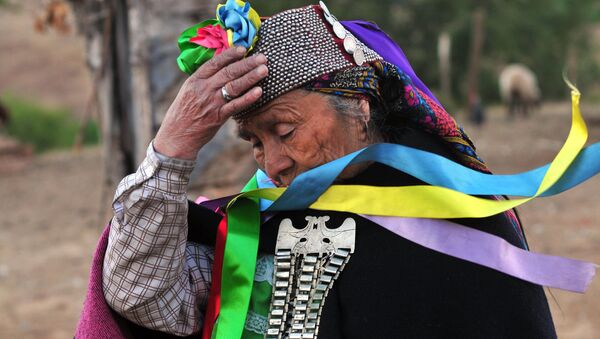 Una mujer indígena en la región chilena de Araucanía (archivo) - Sputnik Mundo