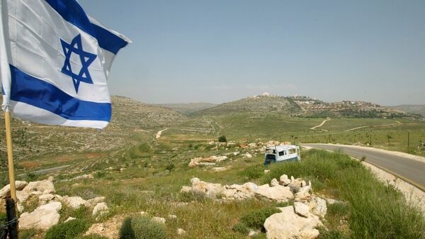 La bandera de Israel en el asentamiento del Valle de Shiló (archivo) - Sputnik Mundo