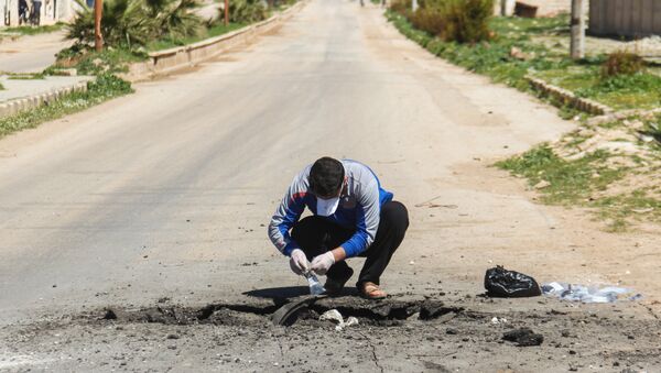 Lugar del ataque químico en Jan Sheijun, Idlib (Archivo) - Sputnik Mundo