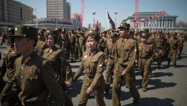 Militares norcoreanos en Pyongyang - Sputnik Mundo