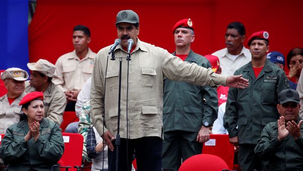 Nicolás Maduro, presidente de Venezuela, durante la celebración del Día de la Milicia - Sputnik Mundo