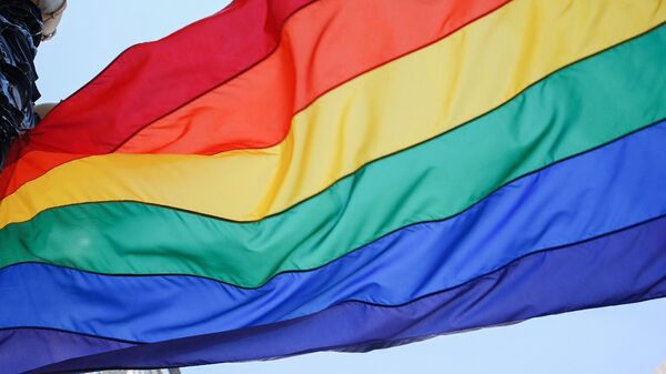 Bandera arcoíris, símbolo del movimiento LGBT (archivo) - Sputnik Mundo