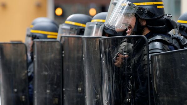 Riot police in Paris - Sputnik Mundo
