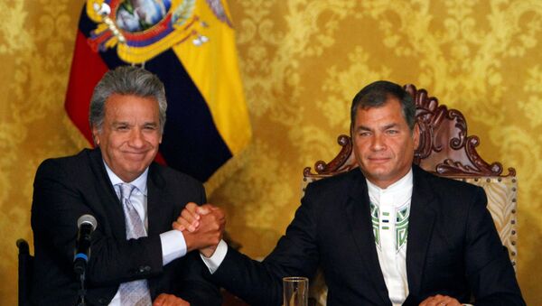 Lenín Moreno, presidente de Ecuador y Rafael Correa - Sputnik Mundo