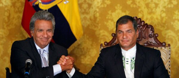 Lenín Moreno, presidente de Ecuador y Rafael Correa Lenín Moreno, presidente de Ecuador y Rafael Correa - Sputnik Mundo