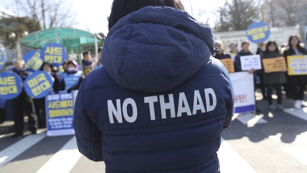 Protesta contra el despliegue del THAAD en Corea del Sur (archivo) - Sputnik Mundo