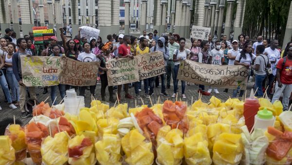 Protesta en Buenaventura, Colombia - Sputnik Mundo