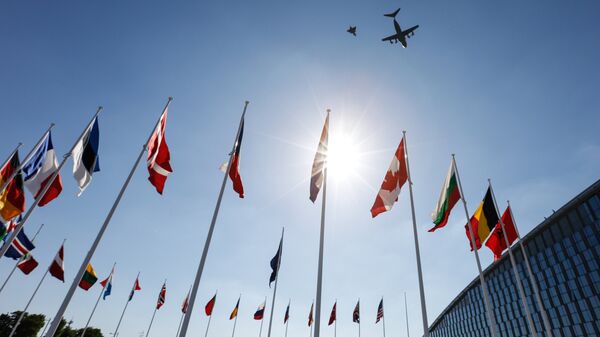Las banderas de los países miembros de la OTAN - Sputnik Mundo