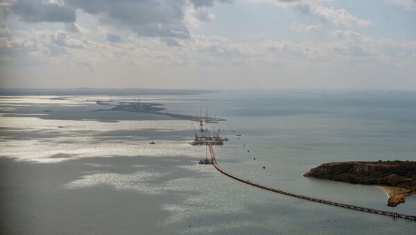 Construcción de puente de Crimea - Sputnik Mundo
