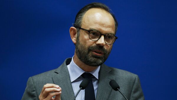 Edouard Philippe speaking as he presents the candidates for the La Republique en marche party ahead of the June parliamentary elections (legislative) in Le Havre, northwestern France. - Sputnik Mundo