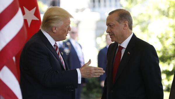 Donald Trump, presidente de EEUU, y Recep Tayyip Erdogan, presidente de Turquía - Sputnik Mundo