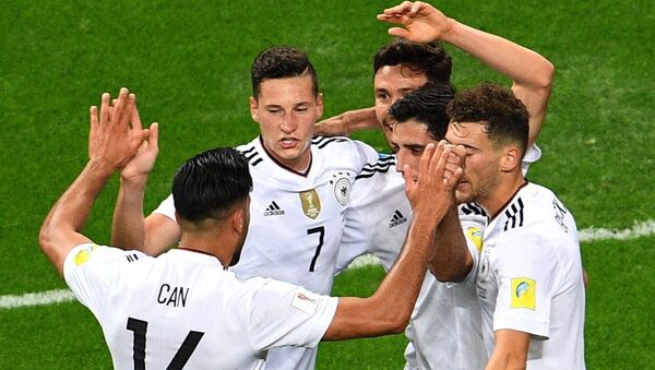 Jugadores de la selección alemana durante la semifinal de la Copa Confederaciones - Sputnik Mundo
