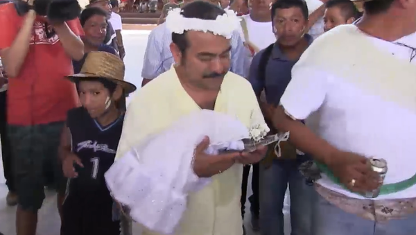 ¡Que se besen! Alcalde mexicano se casa con… un cocodrilo - Sputnik Mundo