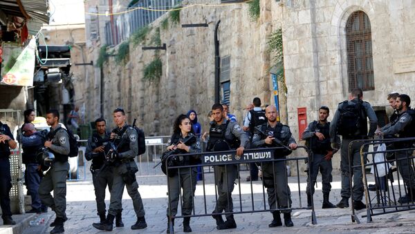 Policía israelí en el lugar del ataque en Jerusalén - Sputnik Mundo