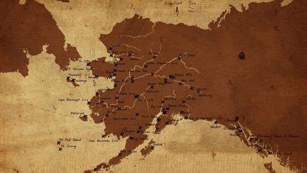 El mapa de Alaska, Rusia está a la izquierda (imagen referencial) - Sputnik Mundo