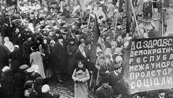 Una manifestación de protesta, 1917 - Sputnik Mundo