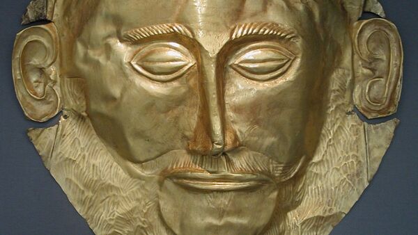 La máscara de Agamenón, de la civilización micénica - Sputnik Mundo