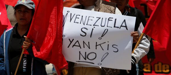 Una manifestación en apoyo al presidente de Venezuela, Nicolás Maduro, en México Una manifestación en apoyo al presidente de Venezuela, Nicolás Maduro, en México - Sputnik Mundo