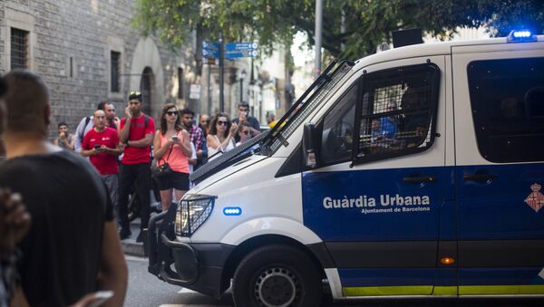 Ситуация на месте теракта в Барселоне - Sputnik Mundo