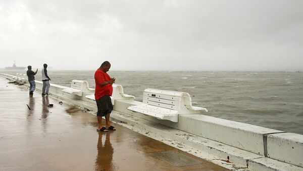 La aproximación del huracán Harvey a Corpus Christi, Texas - Sputnik Mundo