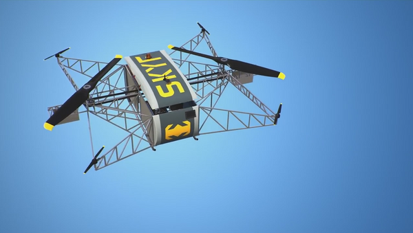 La aeronave no tripulada SKYF (captura de pantalla) - Sputnik Mundo