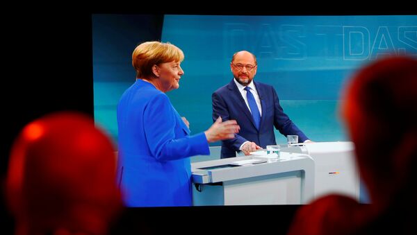 Debate electoral entre Angela Merkel y Martin Schulz - Sputnik Mundo