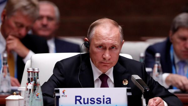 Vladímir Putin, presidente de Rusia en la Cumbre de los BRICS - Sputnik Mundo