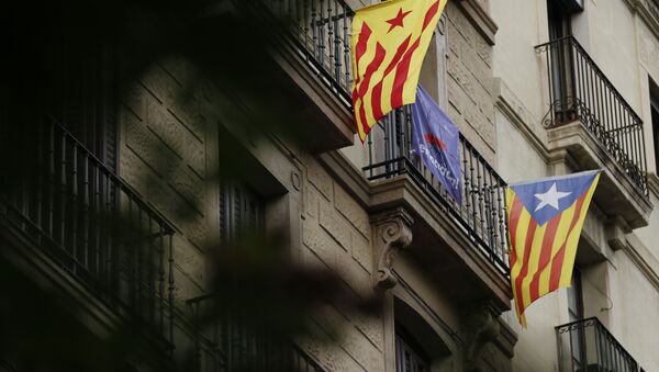Esteladas, banderas independentistas de Cataluña - Sputnik Mundo