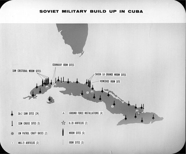 Mapa de los misiles soviéticos en Cuba, octubre 1962 Mapa de los misiles soviéticos en Cuba, octubre 1962 - Sputnik Mundo