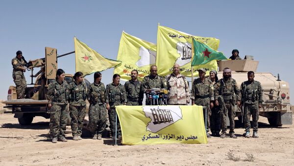 Los miembros de las Fuerzas Democráticas de Siria (FDS) en la región de Deir Ezzor, Siria - Sputnik Mundo