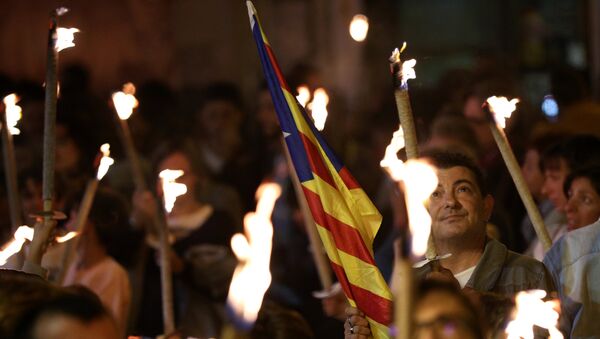 Demostración por la independencia en Cataluña - Sputnik Mundo