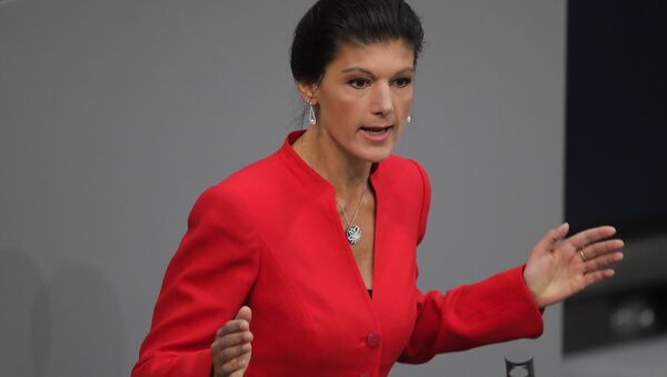 La líder del partido 'La izquierda', Sahra Wagenknecht, en una imagen de archivo - Sputnik Mundo