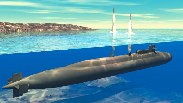 Submarino de clase Ohio (ilustración gráfica) - Sputnik Mundo